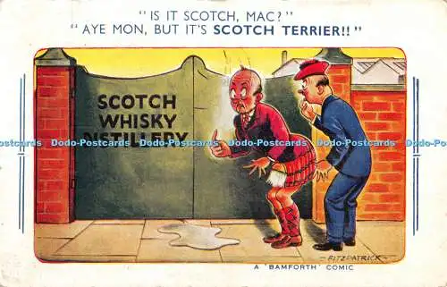 R387811 Is it scotch Mac Aye mon but it scotch terrier Bamforth Comic Series No