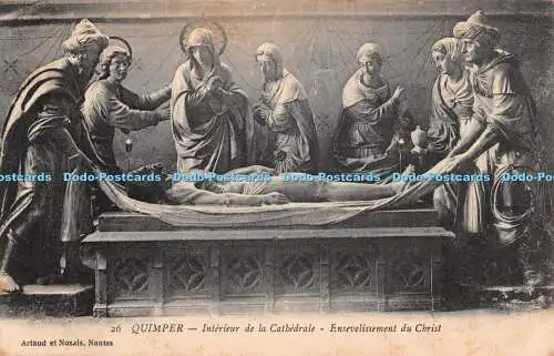 R385863 Quimper Interieur de la Cathedrale Ensevelissement du Christ Artaud et N