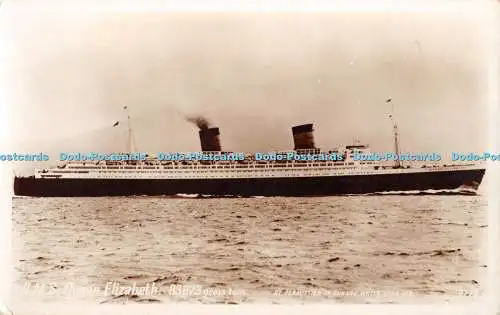 R386041 R M S Queen Elizabeth mit Genehmigung von Cunard White Star Photo Precision