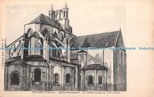 R386310 Poitiers Vienne Eglise Montierneuf Le Chevent Roman et XIV e siecle J Ro