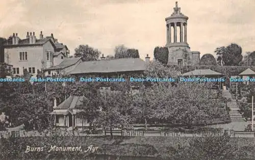 R386341 Ayr Burn Monument Alexr D Henderson Postkarte