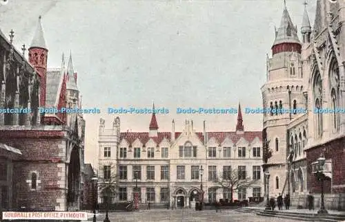 R389140 Guildhall and Post Office Plymouth The Milton Chromolette Series Woolsto