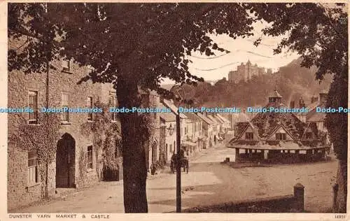 R389143 Dunster Yarn Market and Castle 14951 Photochrom 1929