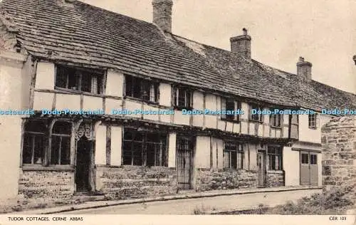 R388481 Tudor Cottages Cerne Abbas Jarrold Crome Serie