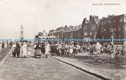 R388553 Herne Bay Tower Gardens 50489 Sepiatone Serie Photochrom