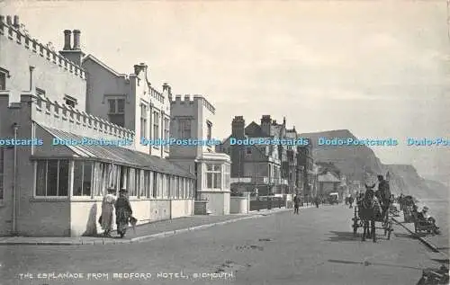 R391171 The Esplanade from Bedford Hotel Sidmouth A W Irish 1924