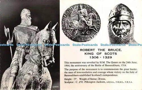 R391180 Robert the Bruce King of Scots 1306 1329 D 8519 Monument Valentines RP M