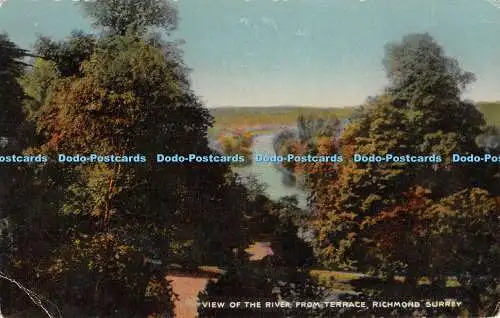 R389455 Blick auf den Fluss von der Terrasse Richmond Surrey