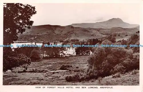 R389463 Blick auf Forest Hills Hotel und Ben Lomond Aberfoyle Holmes Echtfoto Se