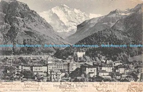 R389816 Interlaken und Jungfrau 7159 Photographie Gabler 1903