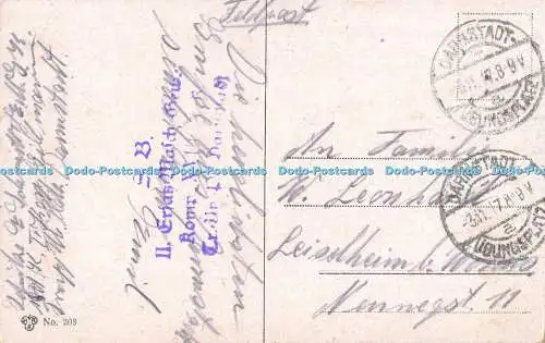 R391732 Unbekannte Wiese M R Z Nr 208 Darmstadt AK 1917