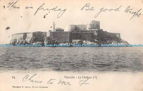 R389918 Marseille Le Chateau d If 64 Phototypie E Lacour 19 rue Thubaneau 1904