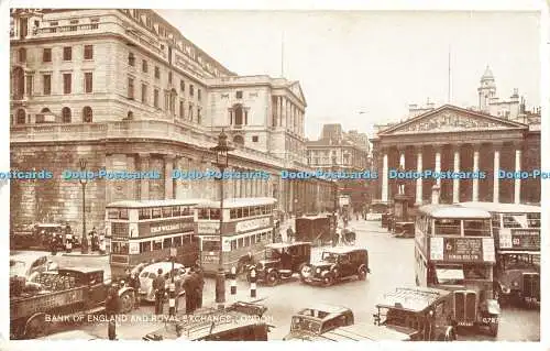 R391765 London Bank of England and Royal Exchange Valentine Photo Brown