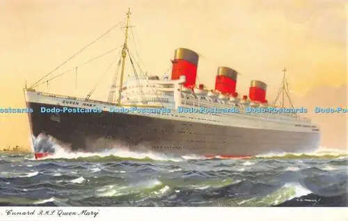 R391822 Cunard R M S Queen Mary B 1640 Postkarte