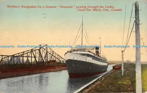R393906 Northern Navigation Cos Steamer Hamonic durchquert den Schleusensault