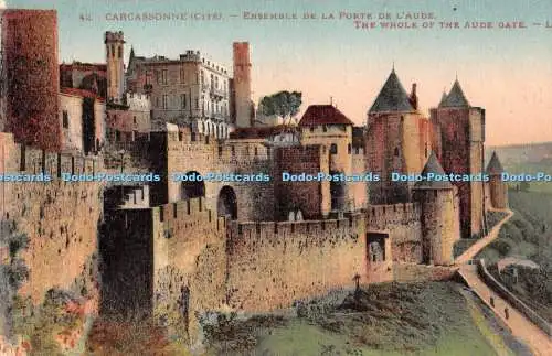 R391889 Carcassonne Cite The Whole of the Aude Gate LL 42 Levy Fils