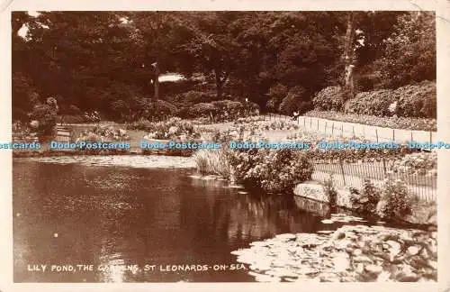 R393921 Lily Pond The Gardens St Leonards on Sea 1929