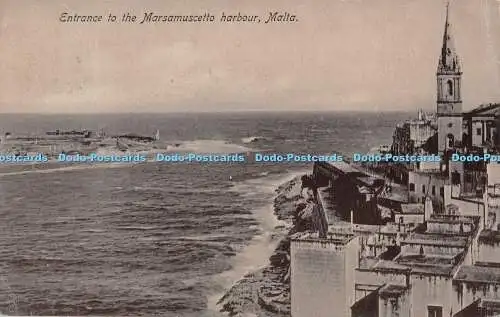 R390045 Einfahrt in den Hafen von Marsamuscetto Malta 1912