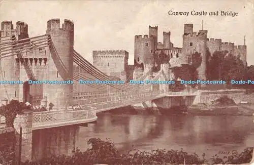 R391900 Conway Castle and Bridge Valentines Serie 1926