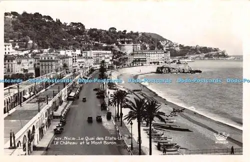 R390101 307 Nice Le Quai des Etats Unis Le Chateau et le Mont Boron Munier