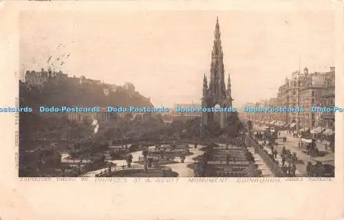 R391968 Edinburgh Princes St and Scott Monument James Patrick Castle Serie 1904