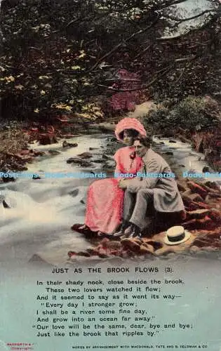 R394124 Just as the Brook Flows 3 Bamforth Series No 4568 1910