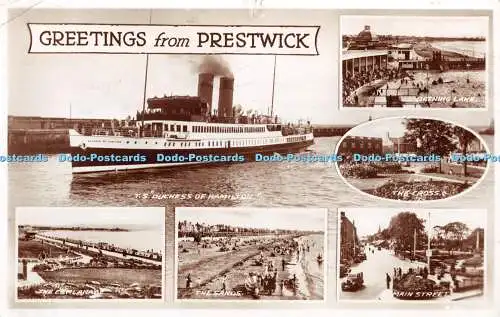 R392111 Grüße aus Prestwick Bathing Lake The Cross Alexr D Henderson RP Mul