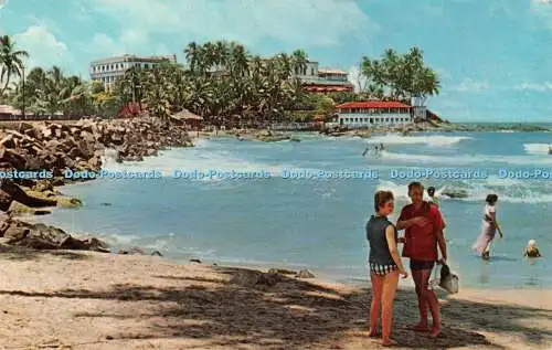 R392121 Ceylon Surf Swept Bay Mount Lavinia Ceylon Pictorials 1964