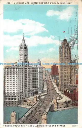 R394214 220 Michigan Ave North zeigt Wrigley Bldg Tribune Tower rechts und alle