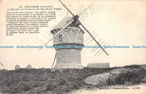 R392178 Guerande Loire Inf Le Moulin de Cremeur dit Moulin du Diable F Chapeau