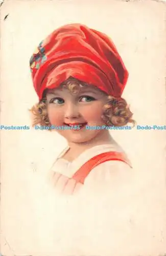 R394241 Mädchen Portrait Gemälde Postkarte