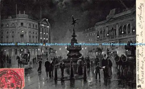 R390430 London Piccadilly Circus 1903 Tuck Raphotypie Postkarte Serie 973 London