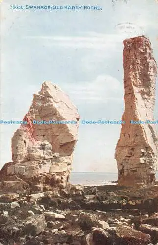 R394381 36858 Swanage Old Harry Rocks Celesque Series Photochrom 1911