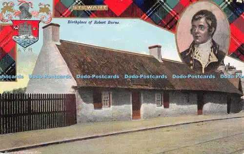 R390486 Stewart Geburtshaus von Robert Burns Burns Cottage J R Russell