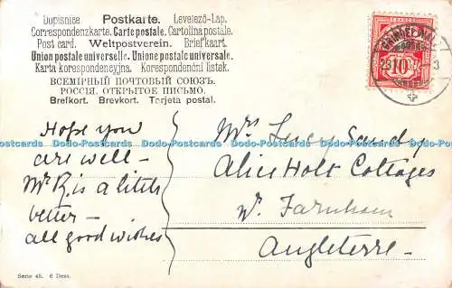 R394456 Unbekannter Ort Gemälde Postkarte Serie 45 6 Dess 1907