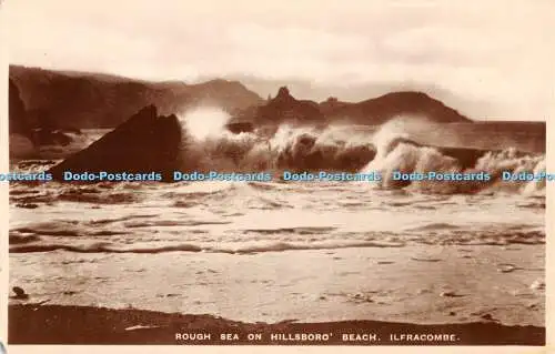 R390632 Rough Sea on Hillsboro Beach Ilfracombe RP