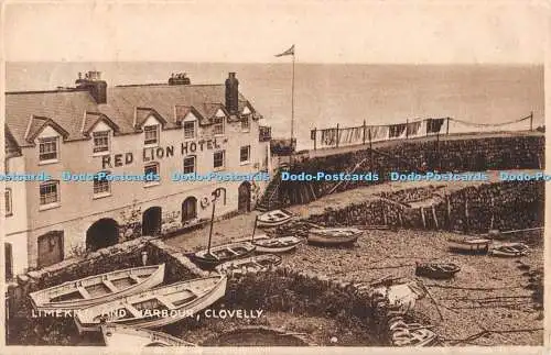 R392561 Clovelly Limekiln und Hafen Postkarte 1926