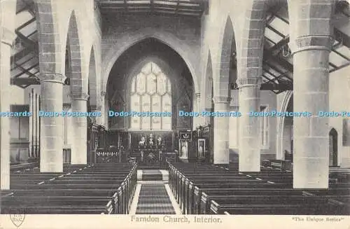 R390705 R P B und C Farndon Church Interior The Unique Series