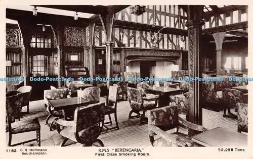 R390792 1162 C R Hoffmann R M S Berengaria First Class Raucherzimmer Nr 1 RP