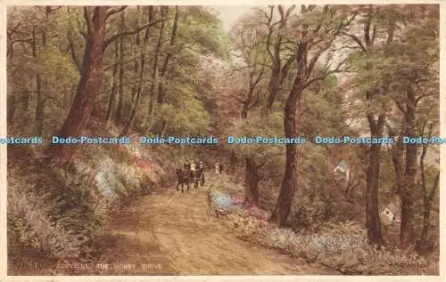 R390804 Clovelly The Hobby Drive A R Quinton Salmon Gravure Style