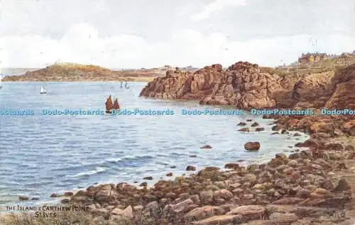 R390851 The Island and Carthew Point St Ives A R Quinton Salmon 1957 3696