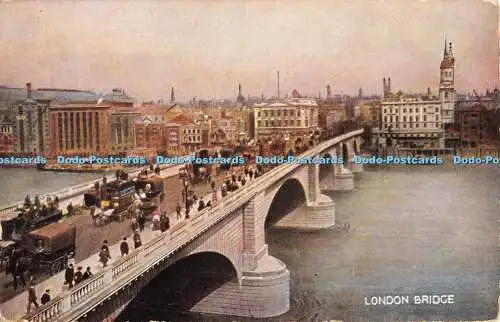 R390902 London Bridge S Hildesheimer London Views Series No 5292 Fac Simile Seri