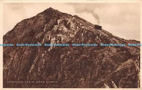 R392870 Snowdon Train Near Summit Valentine Velvette Gravure