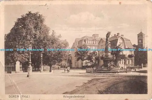 R393006 Duren Rhld Kriegerdenkmal Wilh Fulle Nr 29311 1916