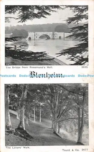 R395029 Blenheim Die Brücke von Rosamund Well The Lovers Walk Taunt and Co