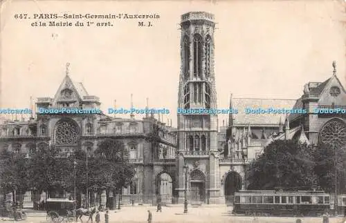 R393038 647 Paris Saint Germain lAuxerrois et la Mairie du 1er art M J 1916