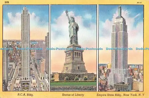 R393151 303 R C A Bldg Freiheitsstatue Empire State Bldg New York N Y Alma Alf