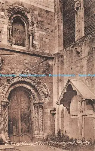 R395290 Romsey Abbess Doorway and Crucifix C T Waters