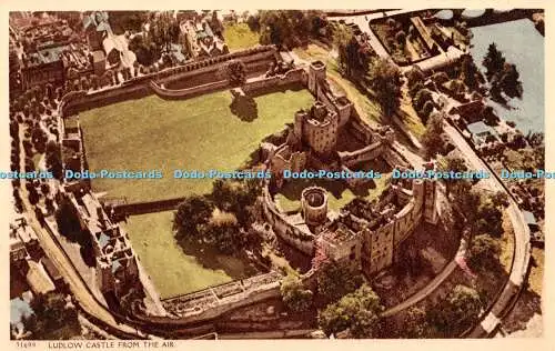 R393415 31699 Ludlow Castle from the Air Harvey Barton