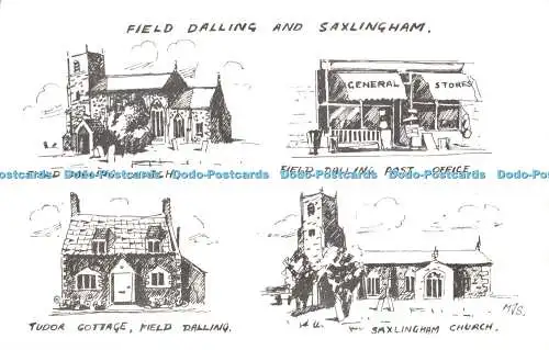 R393427 Field Dalling und Saxlingham Kirche Tudor Cottage Field Dalling Post Off